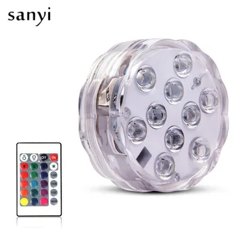 Remote Controlled 10LED RGB Submersible Light Battery Operated Underwater Night Lamp Outdoor Vase Bowl Garden Party Decoration 
Remote Controlled 10LED RGB Submersible Light Battery Operated Underwater Night Lamp Outdoor Vase Bowl Garden Party Decoration