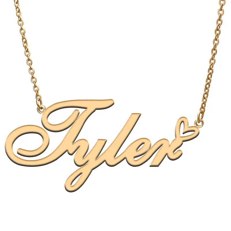 Tyler Heart Name Necklace Nameplate Personalized Stainless Steel Collar for Women Girls Friends Birthday Wedding Gift
Tyler Heart Name Necklace Nameplate Personalized Stainless Steel Collar for Women Girls Friends Birthday Wedding Gift