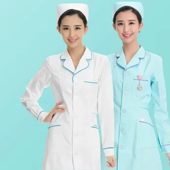 Nurses take long sleeve white winter clothes doctor take women's hospital clothes work clothes cosmetologist take 
Nurses take long sleeve white winter clothes doctor take women's hospital clothes work clothes cosmetologist take