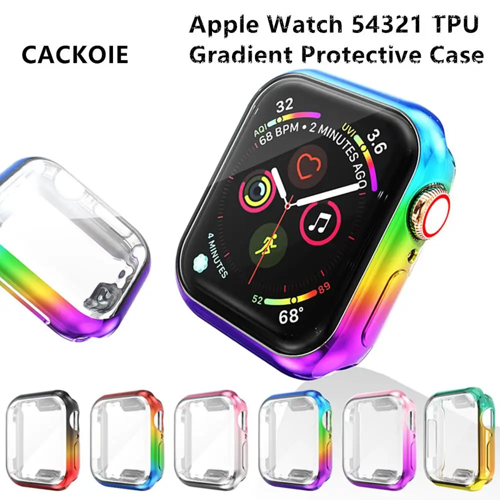 CACKOIE All-inclusive TPU plating gradient soft protective case for Apple Watch 5 4 3 2 1 44mm 40mm 42mm 38mm case accessories
CACKOIE All-inclusive TPU plating gradient soft protective case for Apple Watch 5 4 3 2 1 44mm 40mm 42mm 38mm case accessories