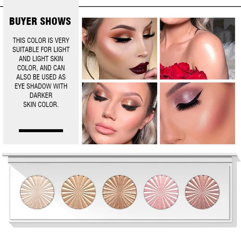 5 In 1 Face Highlighter Makeup Palette Face Brighten Shiny Contours Highlighter Powder Palette Bronzer Powder Shimmer D8O3
5 In 1 Face Highlighter Makeup Palette Face Brighten Shiny Contours Highlighter Powder Palette Bronzer Powder Shimmer D8O3