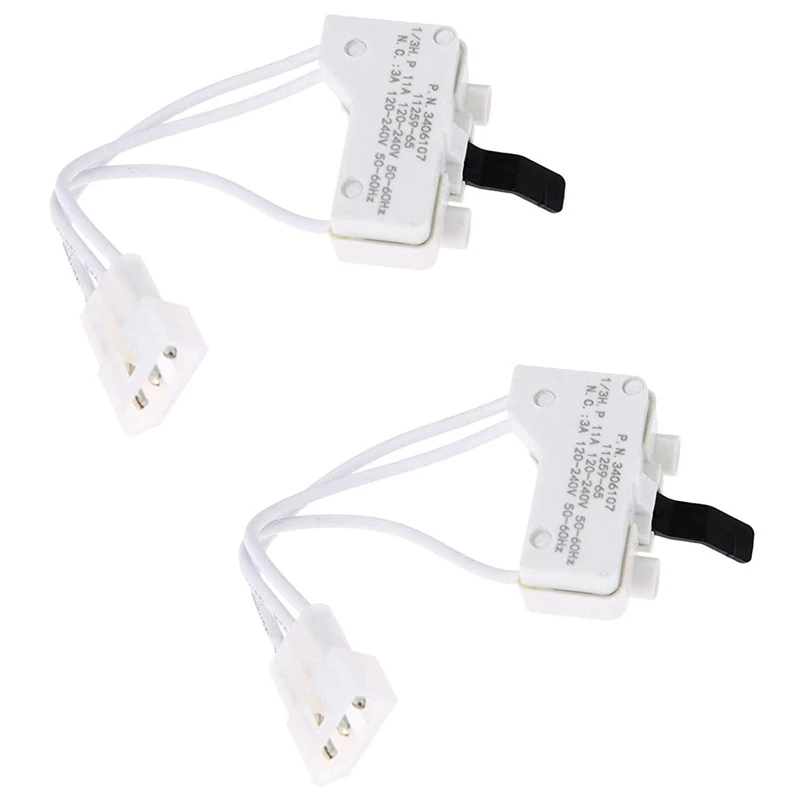 2PCS for 3406107 Dryer Door Switch Assembly Replacement Part Fit for Whirlpool Kenmore
2PCS for 3406107 Dryer Door Switch Assembly Replacement Part Fit for Whirlpool Kenmore