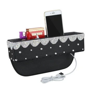 Car Interior Stowing Tidying Accessories Cute Shinny Diamond Decor Seat Side Crevice Storage Box Luxury Organizer Black
Car Interior Stowing Tidying Accessories Cute Shinny Diamond Decor Seat Side Crevice Storage Box Luxury Organizer Black