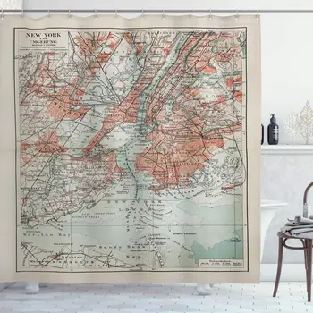 NYC Decor Collection, New York Old Map From The End of 19th Century Antiques History Historical Symbol , Polyester Fabric
NYC Decor Collection, New York Old Map From The End of 19th Century Antiques History Historical Symbol , Polyester Fabric