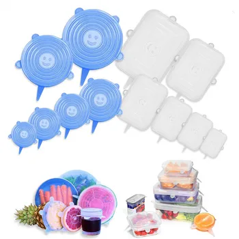 6PCS Reusable Silicone Lids for Food Adaptable Silicone Caps for Cookware Square Silicone Stretch Cover Vacuum Food Packaging
6PCS Reusable Silicone Lids for Food Adaptable Silicone Caps for Cookware Square Silicone Stretch Cover Vacuum Food Packaging