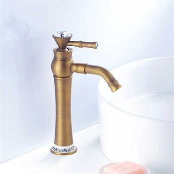Basin Faucets Bronze Brushed Finish Bathroom Sink Faucet Single Rotatable Handle Water Taps Diamonds Brass Water Mixer Tap
Basin Faucets Bronze Brushed Finish Bathroom Sink Faucet Single Rotatable Handle Water Taps Diamonds Brass Water Mixer Tap