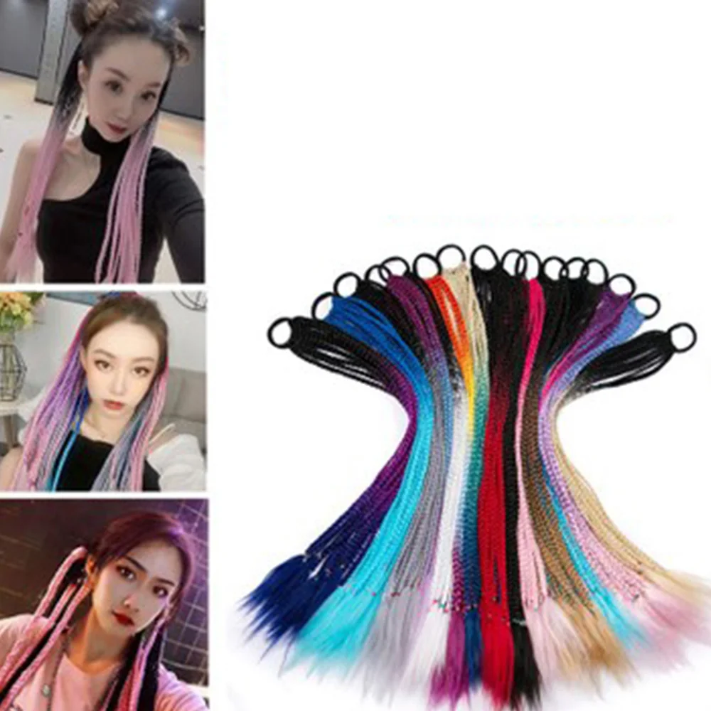 New Arrival Fashion Gradient Braided Ponytail 23inch Colored Little Braid Ponytail Hair Ring Hair Clip Accessories For Women
New Arrival Fashion Gradient Braided Ponytail 23inch Colored Little Braid Ponytail Hair Ring Hair Clip Accessories For Women