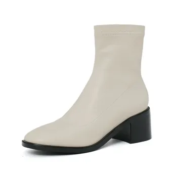 2020 New soft PU stretch booties platform chunky high heels autumn spring womens ankle boots slip-on chelsea boots plus size 46
2020 New soft PU stretch booties platform chunky high heels autumn spring womens ankle boots slip-on chelsea boots plus size 46