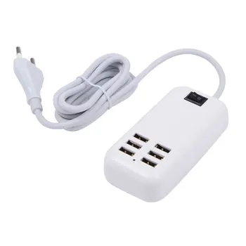 Universal Portable 6 USB Ports Fast Charger Extension Cable AC Power Charger Travel Work Home Adapter Strip With EU/UK/US Plug
Universal Portable 6 USB Ports Fast Charger Extension Cable AC Power Charger Travel Work Home Adapter Strip With EU/UK/US Plug