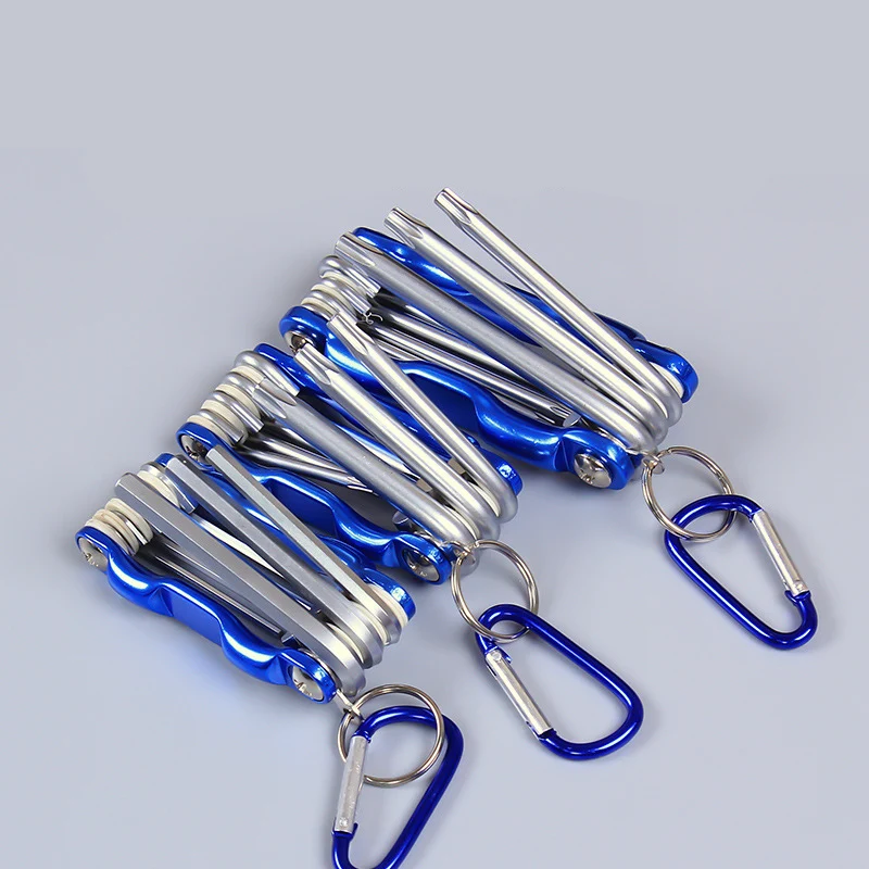 Portable Folding Hexagonal Wrench Set Metal Metric Chave Torx Allen Key Hex Screwdriver Wrenches Hand Tool Llave Hexagon Spanner
Portable Folding Hexagonal Wrench Set Metal Metric Chave Torx Allen Key Hex Screwdriver Wrenches Hand Tool Llave Hexagon Spanner