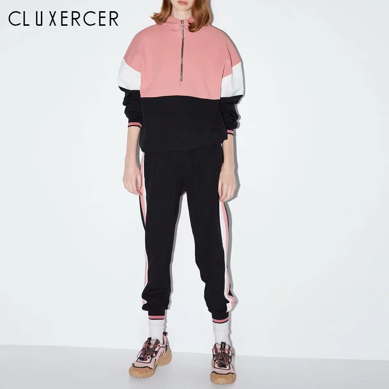 2019 Tracksuit Women Two Piece Set Outfits for Women Slim Color Stitching Jacket Casual Jacket and Jogging Casual Pants Suit
2019 Tracksuit Women Two Piece Set Outfits for Women Slim Color Stitching Jacket Casual Jacket and Jogging Casual Pants Suit