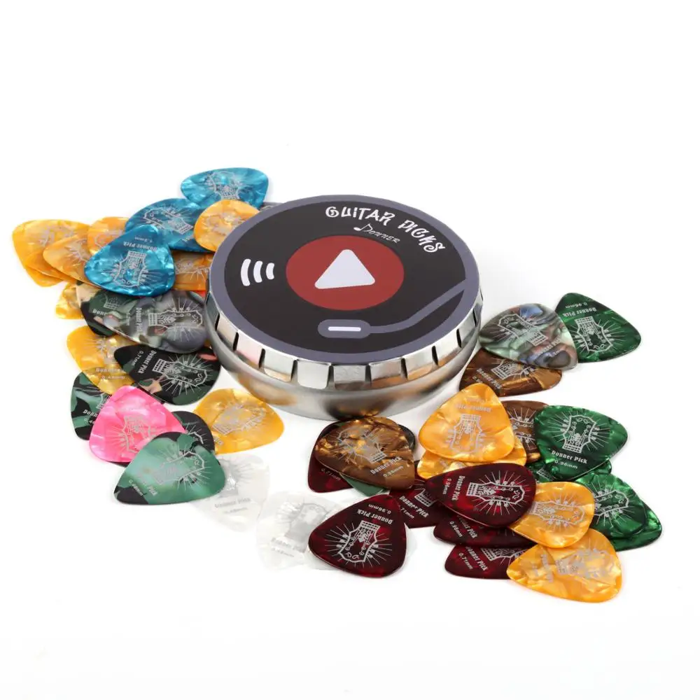 Donner 48 Pcs 4 Thickness Celluloid Guitar Picks 0.46 0.71 0.96 1.2 mm With Metal Click-Clack Pick Box Guitar Bass Accessories
Donner 48 Pcs 4 Thickness Celluloid Guitar Picks 0.46 0.71 0.96 1.2 mm With Metal Click-Clack Pick Box Guitar Bass Accessories