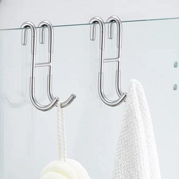 2pcs Punch Free Key Clothes Matte Kitchen Bathroom Home Durable Modern Door Hook S Shaped Towel Holder Shower Brush
2pcs Punch Free Key Clothes Matte Kitchen Bathroom Home Durable Modern Door Hook S Shaped Towel Holder Shower Brush