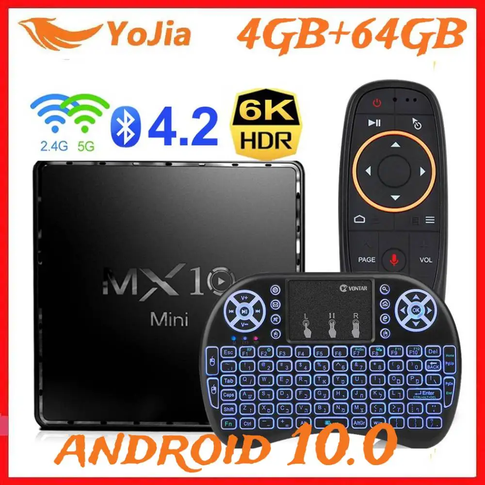 MX10 Mini TV Box Android 10 Fast Set top box 2.4&5G Dual wifi 6K Smart Android 10.0 Media Player BT4.2 Google Voice Youtube 3D
MX10 Mini TV Box Android 10 Fast Set top box 2.4&5G Dual wifi 6K Smart Android 10.0 Media Player BT4.2 Google Voice Youtube 3D