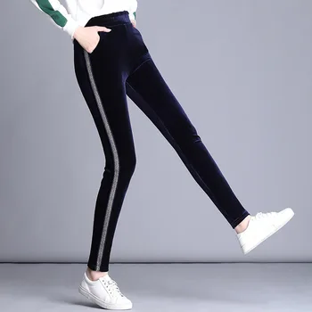 Nonis High Waist Autumn Winter New Patchwork Women Skinny Pants Leggings High Stretch Ladies Slim Pencil Trousers Plus Size 2019 
Nonis High Waist Autumn Winter New Patchwork Women Skinny Pants Leggings High Stretch Ladies Slim Pencil Trousers Plus Size 2019