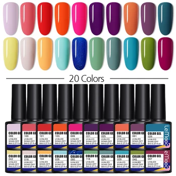 LEMOOC 20pcs/set Nail Art Design Manicures 116Color 8Ml Soak Off Enamel Gel Polish UV Gel Nail Polish varnish Varnish Base Top
LEMOOC 20pcs/set Nail Art Design Manicures 116Color 8Ml Soak Off Enamel Gel Polish UV Gel Nail Polish varnish Varnish Base Top