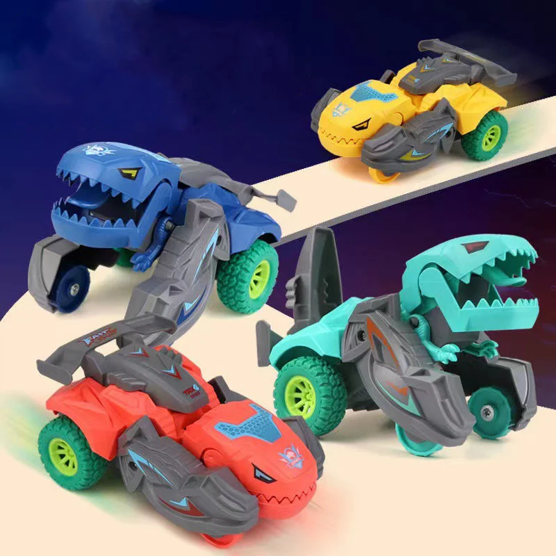 Cartoon Inertial Simulation Dinosaur Transformer Car Transform Into Dinosaur Rotate Vehicle for Kids
Cartoon Inertial Simulation Dinosaur Transformer Car Transform Into Dinosaur Rotate Vehicle for Kids