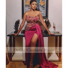 African Burgundy Evening Dress Mermaid Appliques Long Lace Prom Dresses Aso Ebi Gown robe de soirée
African Burgundy Evening Dress Mermaid Appliques Long Lace Prom Dresses Aso Ebi Gown robe de soirée
