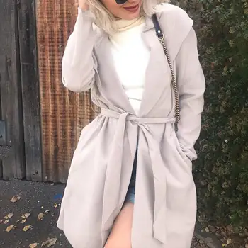 Simple Lady Jackets Autumn Solid Color Long Sleeve Jackets Belted Hooded Midi Jacket Trench Coat Solid color easy to match with
Simple Lady Jackets Autumn Solid Color Long Sleeve Jackets Belted Hooded Midi Jacket Trench Coat Solid color easy to match with