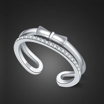 100% 925 Sterling Silver New Fashion Boho Double Thread Sweet bow Ring For Women Dainty Rings Fine Jewelry Gift
100% 925 Sterling Silver New Fashion Boho Double Thread Sweet bow Ring For Women Dainty Rings Fine Jewelry Gift