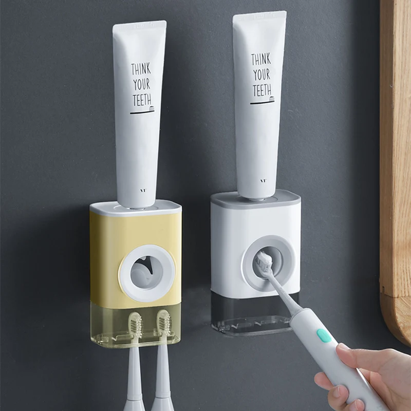 Household Toothbrush Holder Automatic Toothpaste Dispenser Toothpaste Squeezer Wall Mount Rack Organizer Bathroom Accessories
Household Toothbrush Holder Automatic Toothpaste Dispenser Toothpaste Squeezer Wall Mount Rack Organizer Bathroom Accessories