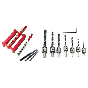 7Pcs Countersink Drill Bits Set Screw Woodworking Chamfer Tool Carpenter Reamer Core Drill 3-10mm & 1Set Doweling Jig Kit 6/8/10
7Pcs Countersink Drill Bits Set Screw Woodworking Chamfer Tool Carpenter Reamer Core Drill 3-10mm & 1Set Doweling Jig Kit 6/8/10