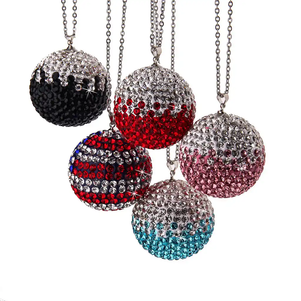 car rearview mirror pendant car charm bling crystal ball