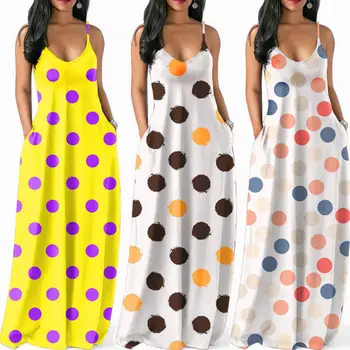 ZOGAA Womens Boho Long Maxi Dress Floral Summer Party Polka Dot Beach Sundress Sundress Oversized Strappy Long Dress
ZOGAA Womens Boho Long Maxi Dress Floral Summer Party Polka Dot Beach Sundress Sundress Oversized Strappy Long Dress