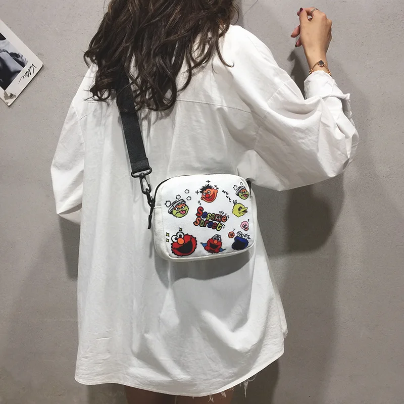 Cartoon Small Bag Women's 2019 New Style Versitile Fashion Broadband Crossbody Bag Korean-style Cute Canvas Mini Bag 
Cartoon Small Bag Women's 2019 New Style Versitile Fashion Broadband Crossbody Bag Korean-style Cute Canvas Mini Bag
