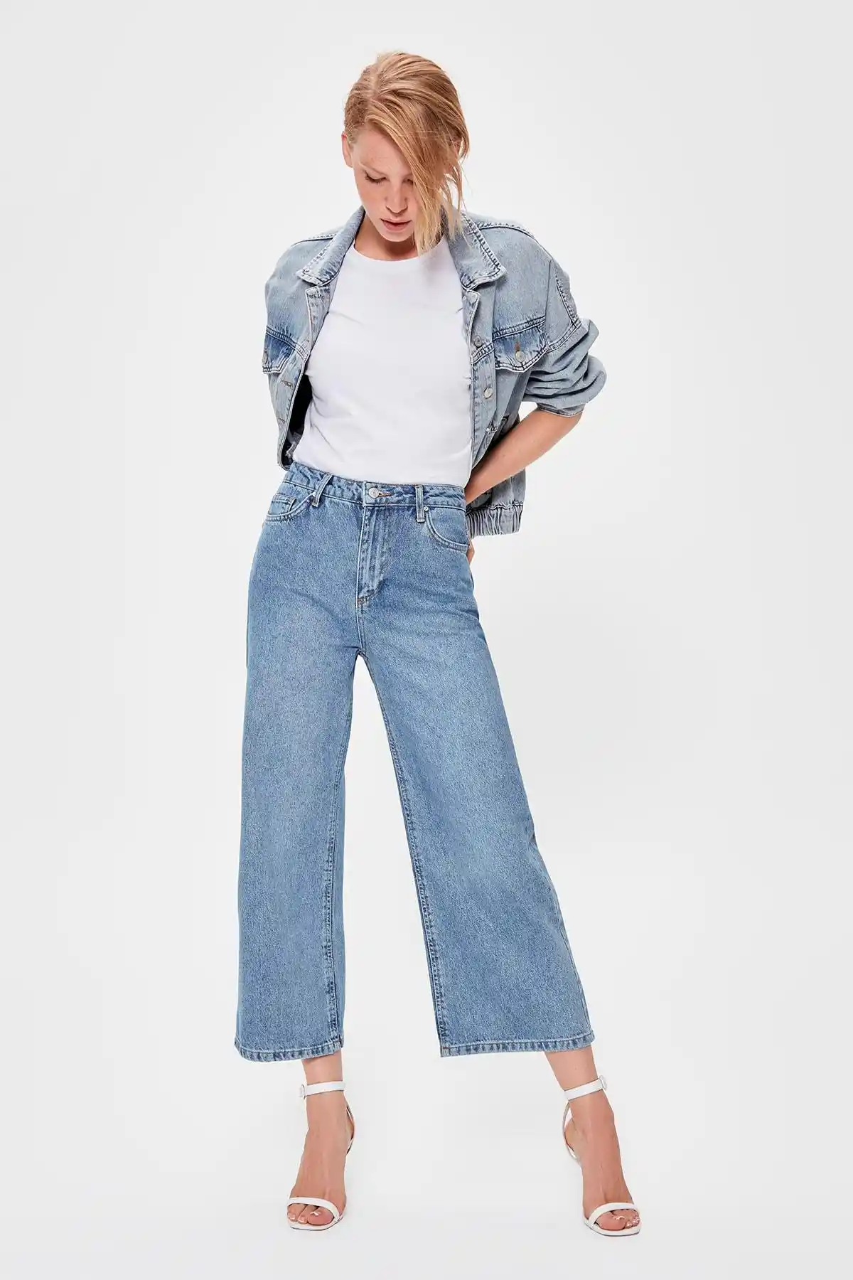 culotte jeans high waist