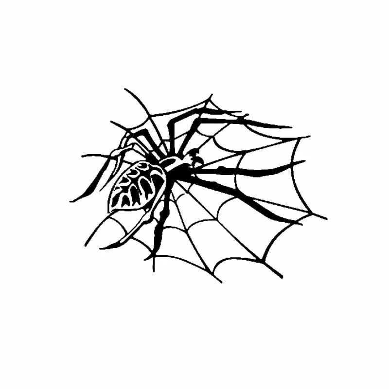 

Spider Webs Car Sticker Horror Weird Waterproof Sunscreen Halloween Vinyl Decal for Bumper Bodywork Windshield Window Kk13*10cm