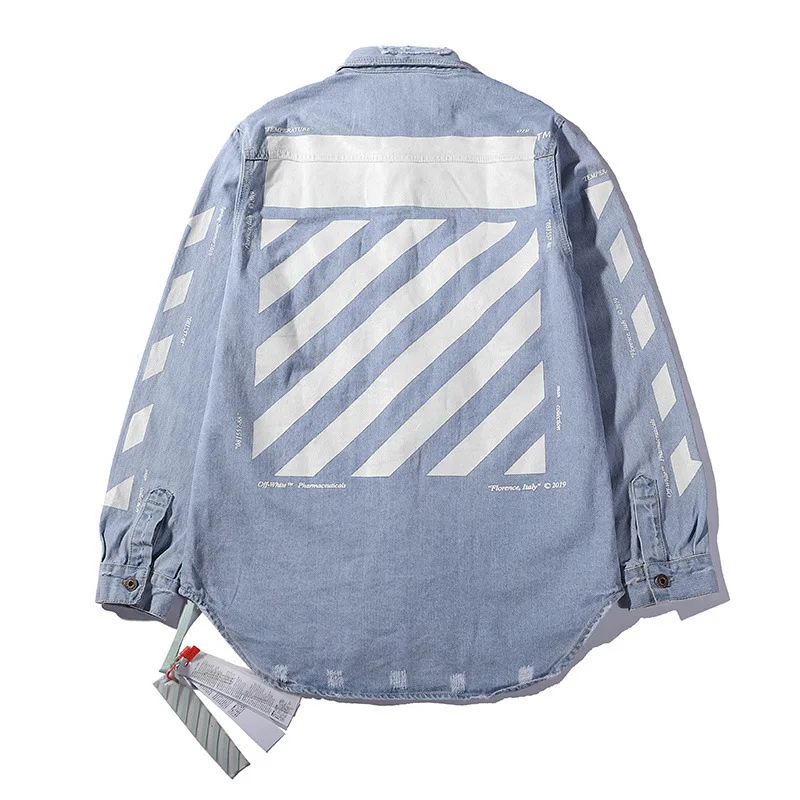 Europe And America Popular Brand Ow2019 Spring And Autumn New Style Retro Destruction Cowboy Washing Shirt Shirt
Europe And America Popular Brand Ow2019 Spring And Autumn New Style Retro Destruction Cowboy Washing Shirt Shirt