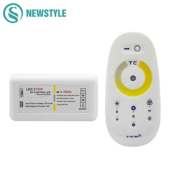 RF Wireless CCT 2.4G LED Color Temperature Controller DC 12/24V 12A With Touch Remote Control For WW/CW Color LED Strip Light
RF Wireless CCT 2.4G LED Color Temperature Controller DC 12/24V 12A With Touch Remote Control For WW/CW Color LED Strip Light
