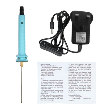 15W DIY Handheld Electronic Styrofoam Cutter Hot Knife Foam Cutter Fast-heating Hot Wire Styrofoam Cutting Pen Knife AC100~240V
15W DIY Handheld Electronic Styrofoam Cutter Hot Knife Foam Cutter Fast-heating Hot Wire Styrofoam Cutting Pen Knife AC100~240V