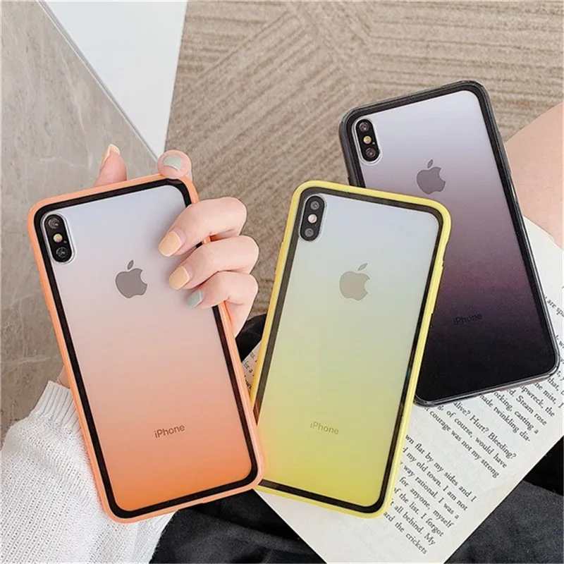 Luxury Transparent Gradient Phone Case For iPhone 11 Pro XS Max XR X 7 8 6 6S Plus Soft Candy Color Acrylic Clear Cover Funda
Luxury Transparent Gradient Phone Case For iPhone 11 Pro XS Max XR X 7 8 6 6S Plus Soft Candy Color Acrylic Clear Cover Funda
