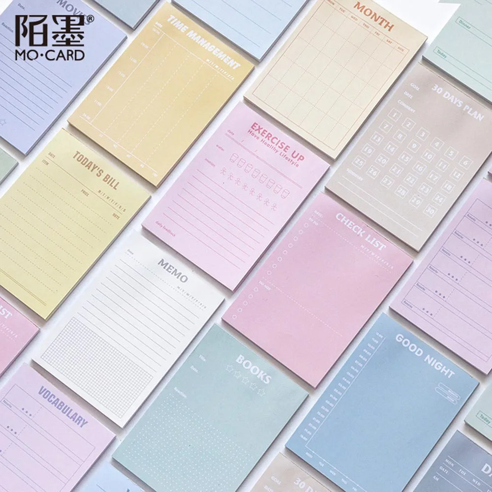 50 Pcs/set Memo Pad Monthly Weekly Planner To Do List Multifunctional Notepad Mini Notebook Cute Stationary Memo Sheets
50 Pcs/set Memo Pad Monthly Weekly Planner To Do List Multifunctional Notepad Mini Notebook Cute Stationary Memo Sheets
