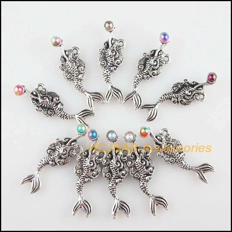 10 New Mermaid Charms Mixed Acrylic Animal Pendants Tibetan Silver Tone 10x32.5mm
10 New Mermaid Charms Mixed Acrylic Animal Pendants Tibetan Silver Tone 10x32.5mm