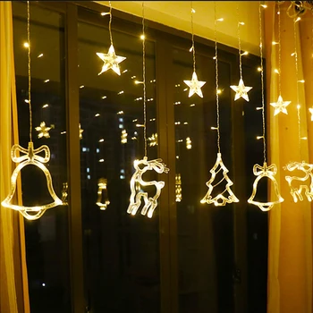 LED Elk Star String Light Curtain Light Hanging Garland Christmas Tree Decor For Home Wedding Party New Year Outdoor Decor
LED Elk Star String Light Curtain Light Hanging Garland Christmas Tree Decor For Home Wedding Party New Year Outdoor Decor