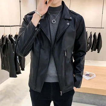 HOO new men's autumn 2020 with inclined zipper leather young handsome motorcycle leather jackets
HOO new men's autumn 2020 with inclined zipper leather young handsome motorcycle leather jackets