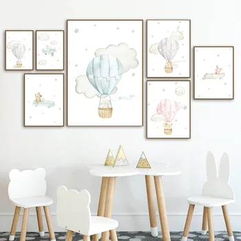 Elephant Bear Rabbit Fox Balloon Aircraft Wall Art Canvas Painting Nordic Posters And Prints Wall Pictures Baby Kids Room Decor
Elephant Bear Rabbit Fox Balloon Aircraft Wall Art Canvas Painting Nordic Posters And Prints Wall Pictures Baby Kids Room Decor