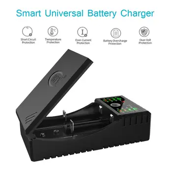

BTY V202+ Universal Smart Fast Battery Charger Ni-MH Ni-CD Li-ion AA AAA 18650 14500 16340/CR123 Battery USB Charger for phone