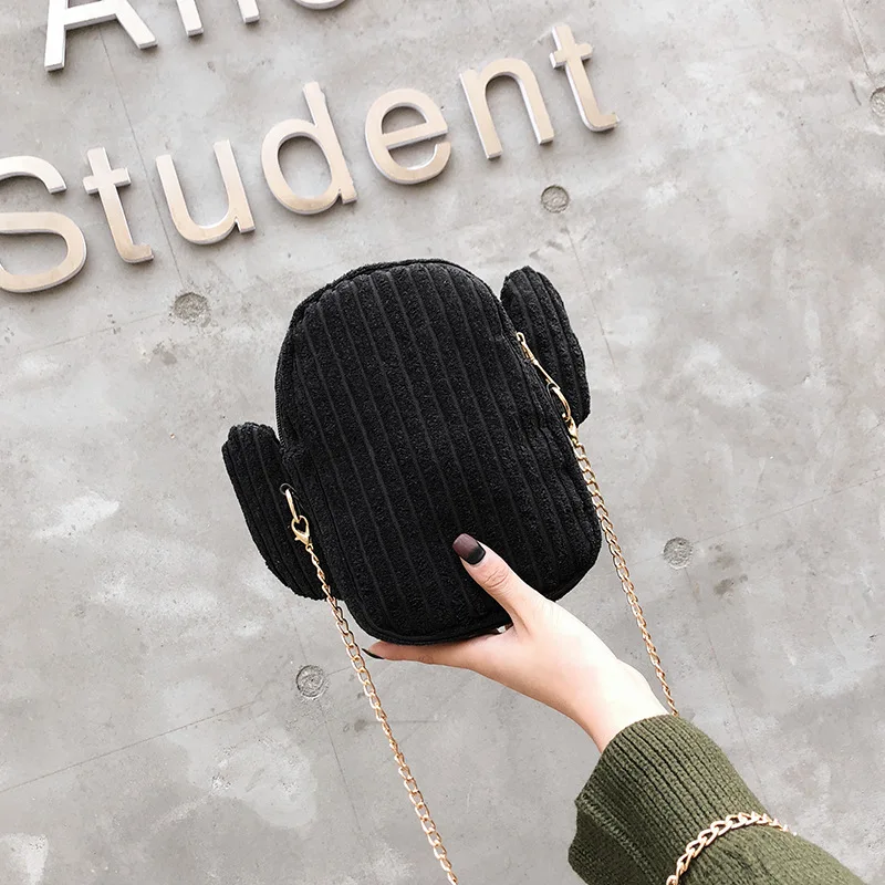 Funny Bag Women's 2020 Autumn And Winter New Style Fashion Korean-style Corduroy Cactus Shoulder Bag Cool Chain Shoulder Bag 
Funny Bag Women's 2020 Autumn And Winter New Style Fashion Korean-style Corduroy Cactus Shoulder Bag Cool Chain Shoulder Bag