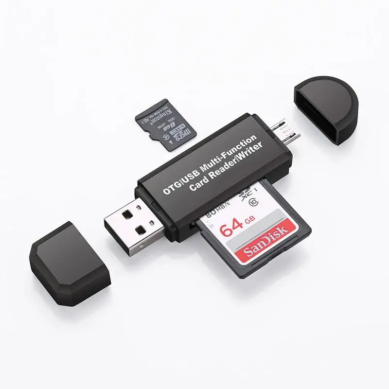 Переходник Micro USB/USB 2 0 кардридер SD/Micro SD с разъемом USB2.0 и USB для планшетов Android