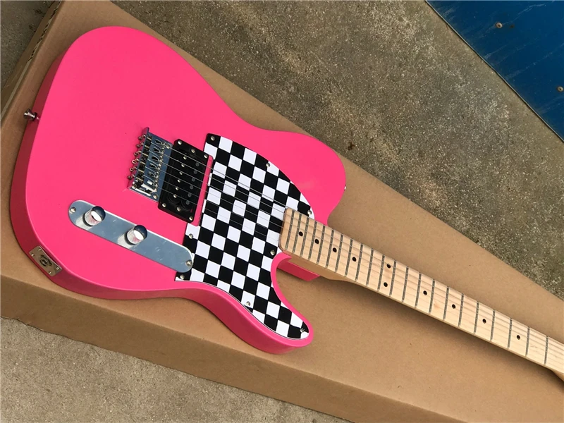 6-String Electric Guitar,Pink Color and Cross Fret Marks Inlay,1 Open Pickups and Maple Fingerboard,can be Customized
6-String Electric Guitar,Pink Color and Cross Fret Marks Inlay,1 Open Pickups and Maple Fingerboard,can be Customized