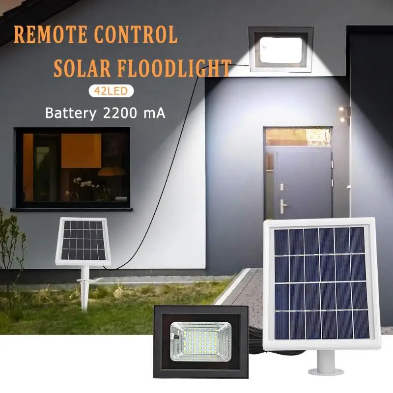 42/64LED 3W Waterproof Solar Floodlights Remote Control + Timer + Lighting Control Outdoor Lighting LED Spotlight Garden Lamp
42/64LED 3W Waterproof Solar Floodlights Remote Control + Timer + Lighting Control Outdoor Lighting LED Spotlight Garden Lamp