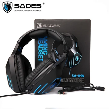 SADES SA819 Stereo Gaming Headset 3.5mm Wired Volume Control Light Headphone with Noise Cancelling Mic for PUBG PC PS4 Laptop 
SADES SA819 Stereo Gaming Headset 3.5mm Wired Volume Control Light Headphone with Noise Cancelling Mic for PUBG PC PS4 Laptop