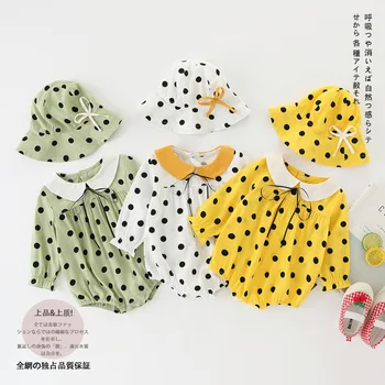 2020 Spring baby romper cotton bodysuit baby girl Princess dot wearing hat out long sleeve infant romper
2020 Spring baby romper cotton bodysuit baby girl Princess dot wearing hat out long sleeve infant romper
