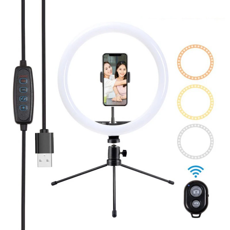 10Inch LED Selfie Ring Light Tripod Stand Phone Holder for YouTube Video Makeup Photography Flash Mini Camera Bright Lamp 3 Mode
10Inch LED Selfie Ring Light Tripod Stand Phone Holder for YouTube Video Makeup Photography Flash Mini Camera Bright Lamp 3 Mode