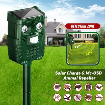 Outdoor Garden Solar Ultrasonic Pest Repeller Pest Mouse Repeller PIR Sensor Bird Cat Dog Bat Repellent Keep Animals Away 1pcs
Outdoor Garden Solar Ultrasonic Pest Repeller Pest Mouse Repeller PIR Sensor Bird Cat Dog Bat Repellent Keep Animals Away 1pcs