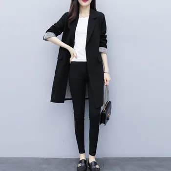 Net red small suit coat medium length thin Korean version 2020 new spring and autumn casual loose black suit women
Net red small suit coat medium length thin Korean version 2020 new spring and autumn casual loose black suit women